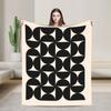 Bauhaus Modern Geometric Pattern Warm Soft Blanket  Picnic Plush Bedding Throws Living Room Flannel Bedspread Sofa Bed Cover