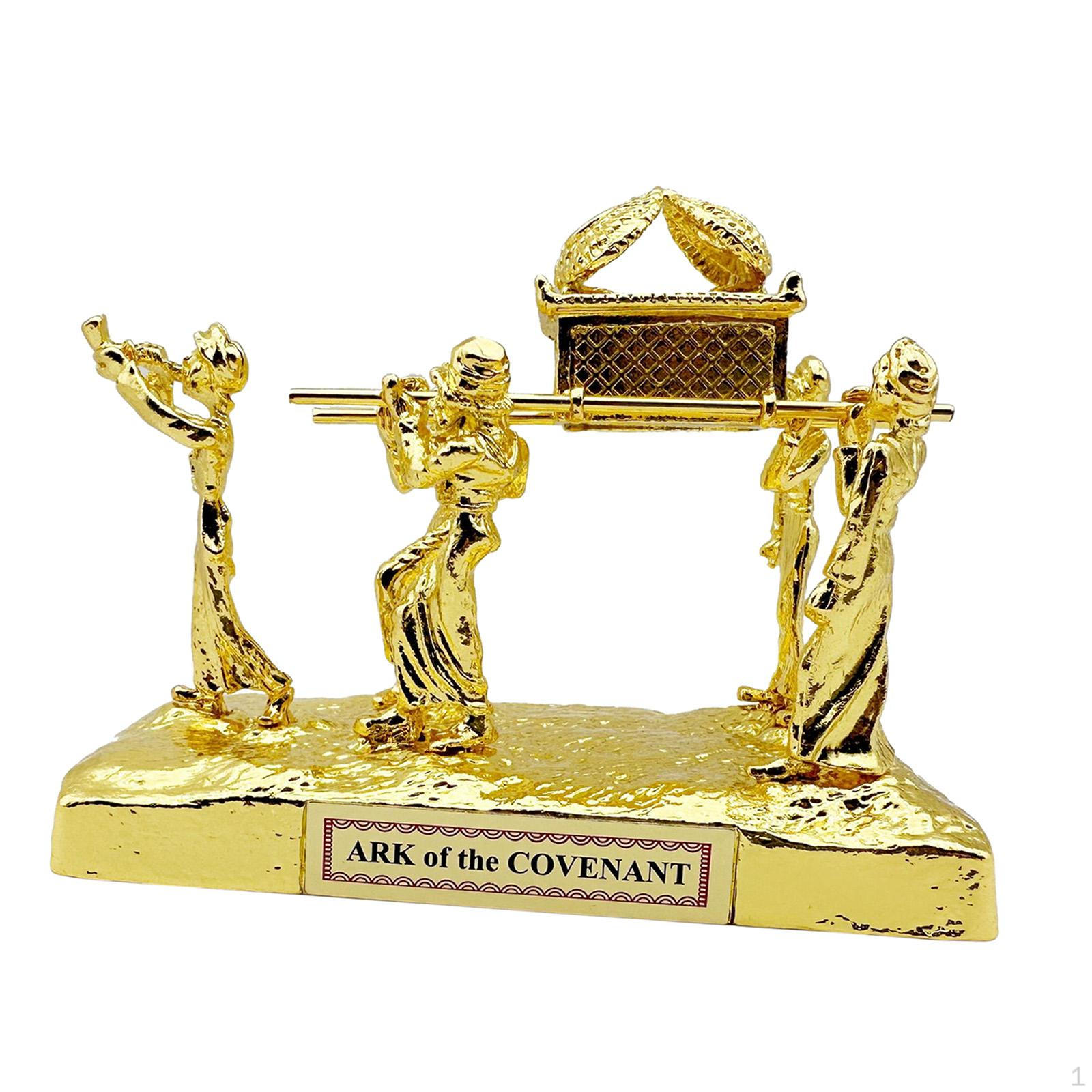 

Ark of The Covenant Ornament Sculpture Gift Faith Miniature Alloy Statue for Housewarmings Cabinet