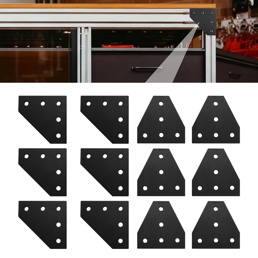 6 Stück Eckwinkel Verbindungsplatten Einfache Installation Für 3D-Drucker CNC-Fräsmaschinen Zubehör