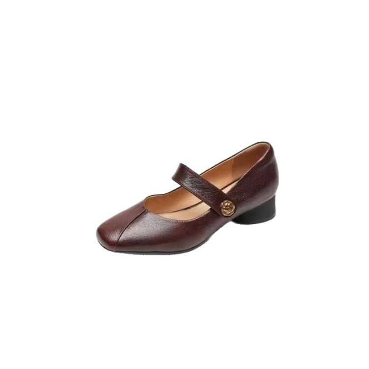 French Mary Jane shoes New autumn models with skirts Gentle small leather shoes Retro commuter shoes