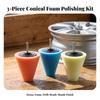 3 Pieces Cone-Shaped Polishing Wheel Soft Cone Sponge Ball Versatile