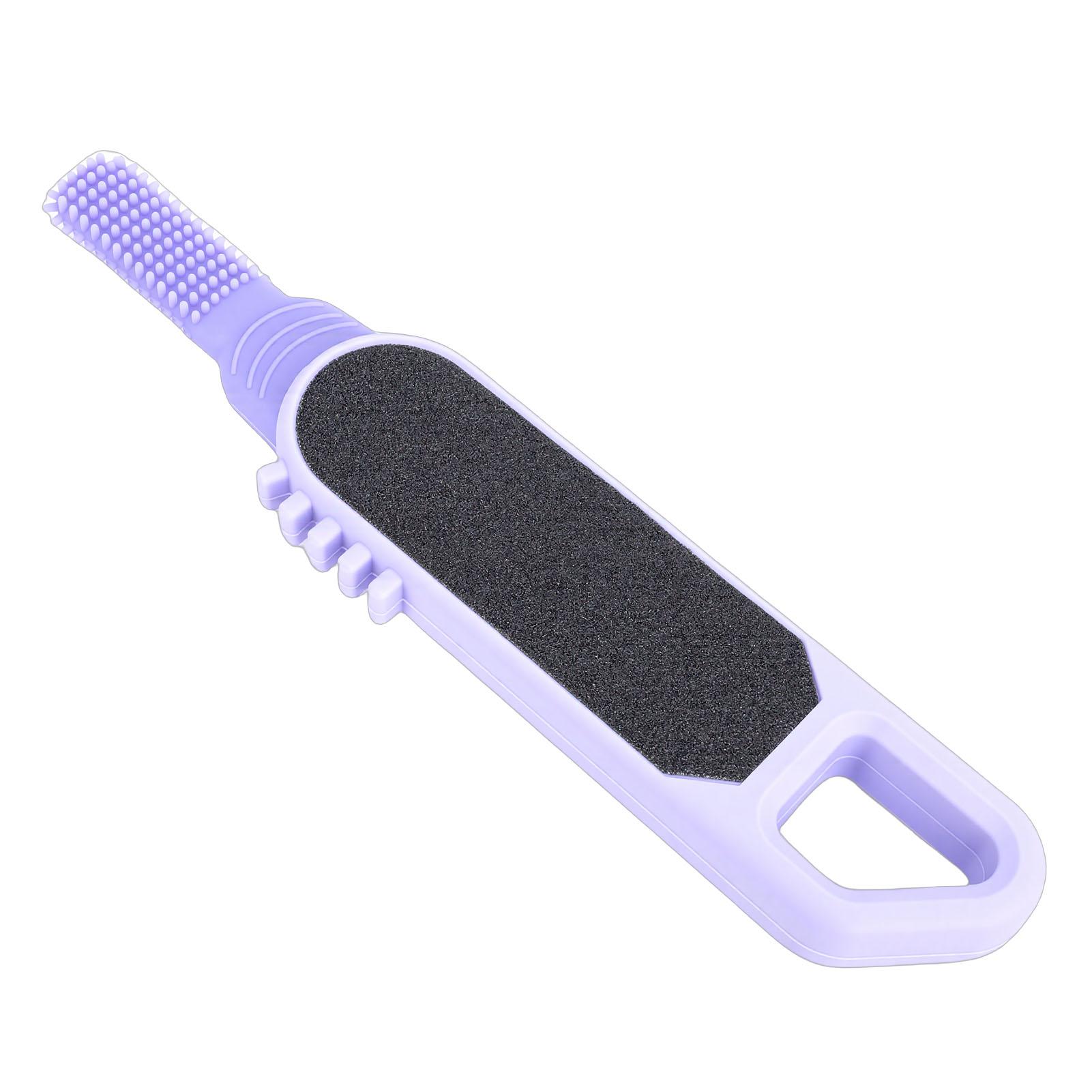 

3 in 1 Foot File Toe Cleaner Foot Scrubber Heel Scraper Callus Remover for Wet Dry Dead Skin Removal Exfoliating Purple фиолетовый