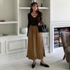 New Arrivals Open Run Women Stripe Frill Flare Long Skirt