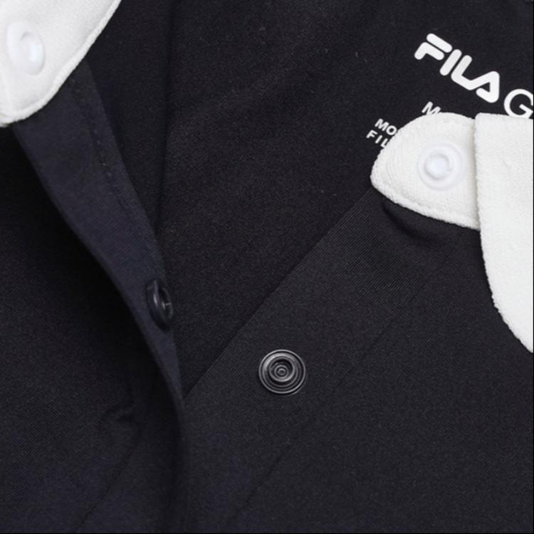 FILA Golf Series Long Sleeve Polo Shirt Anti-Ultraviolet Comfortable Durable Women tops Legendary-Blue A11W445220F-NV