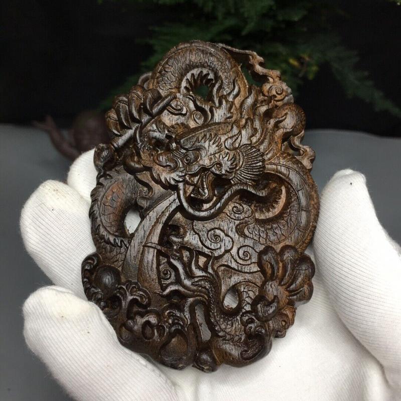 agarwood vietnam Exorcism Wooden Statue dragon Carvings Sculpture Decor wood art