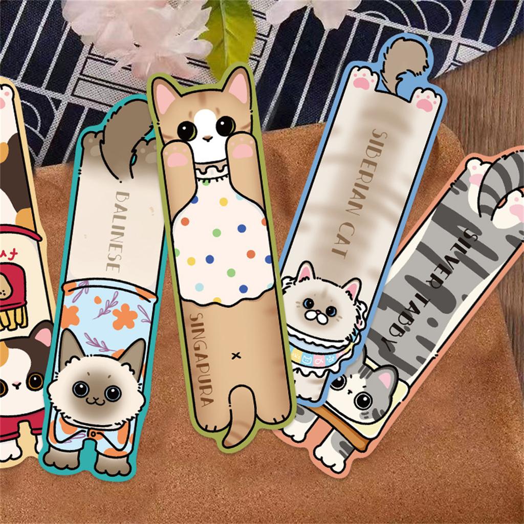 30 Stück Katzen Tier Papier Lesezeichen 1,6x5,6 Zoll Lesezeichen Buchseiten-Trenner für Buchliebhaber Leser Lehrer Schüler