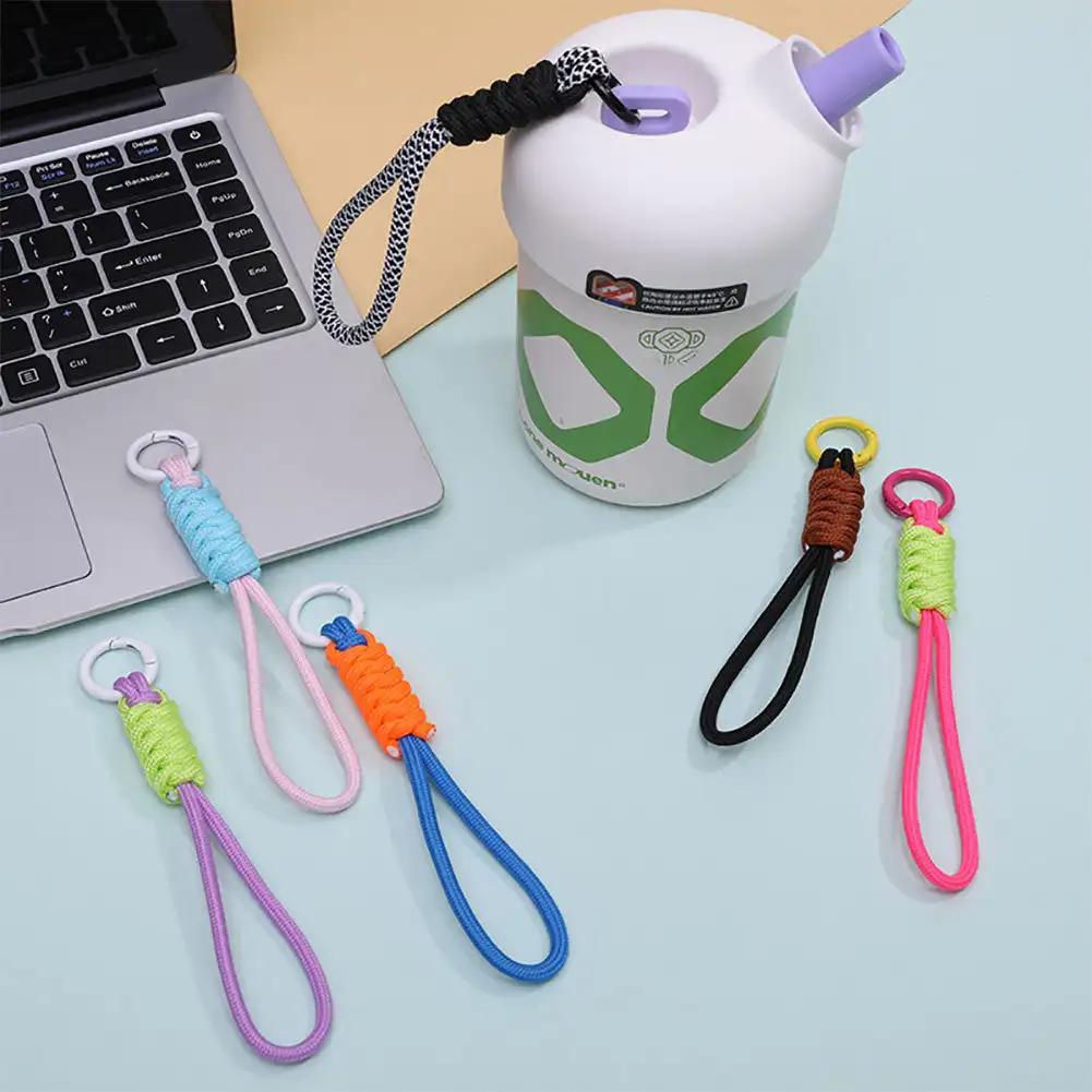 Creative Braided Lanyard Keychain For Phone Case Women Anti Lost Knot Rope Strap Car Key Chains Diy Accessories Fashion Keyring