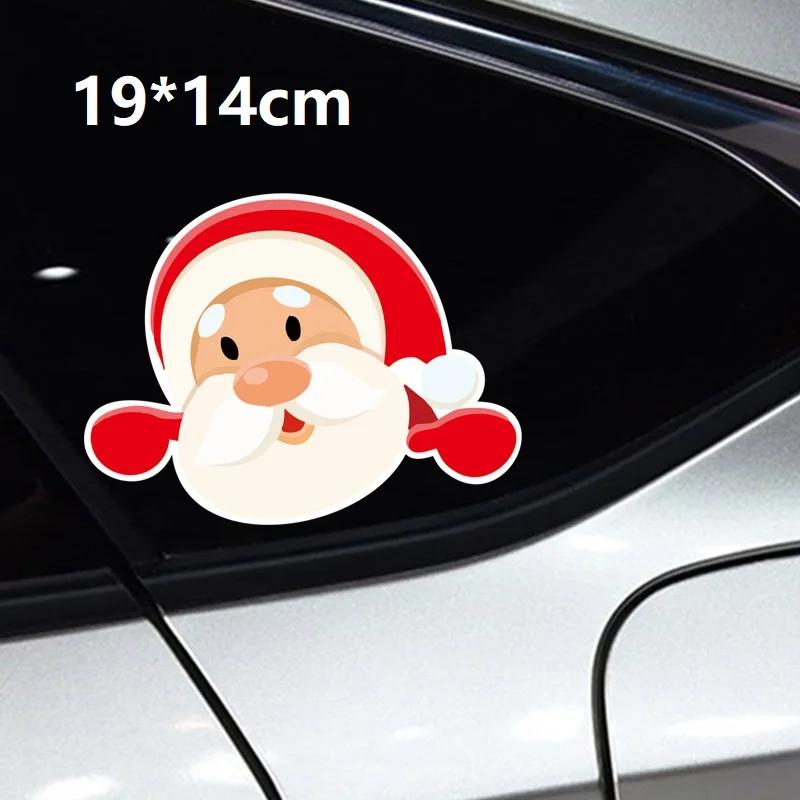Auto Dekorieren Weihnachten Weihnachtsmann Winkender Aufkleber Auto Heckwischer Aufkleber Windschutzscheibenwischer Aufkleber Anhänger Heckwischer Aufkleber Niedliches Auto