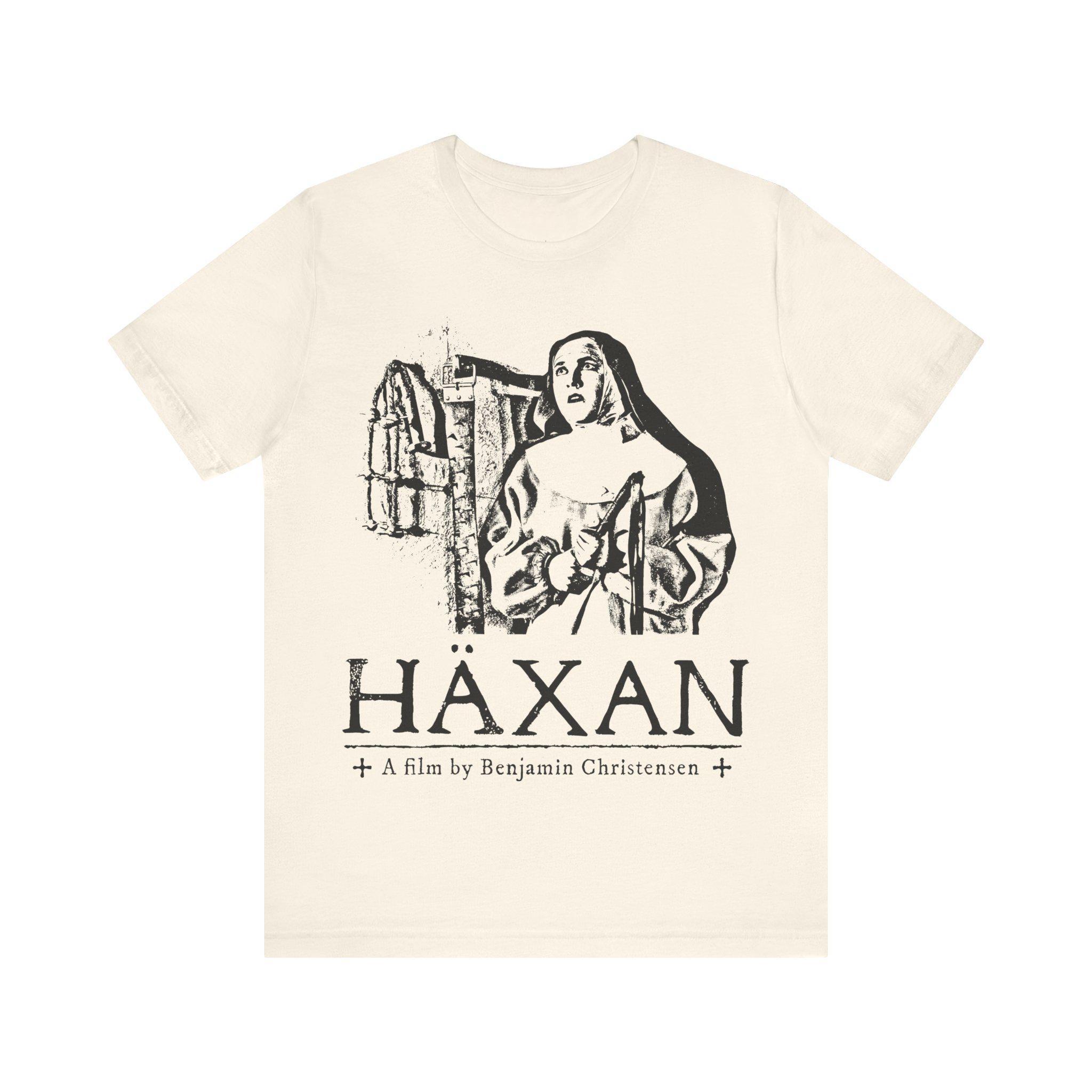 Haxan Silent Movie T-shirt Horror Movie T-shirt Witchcraft T-shirt Ghost Movie Black Magic Gothic Unisex Short-sleeved T-shirt 4XL