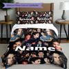 3pcs Duvet Cover Set (1*Duvet Cover + 2*Pillowcase, Without Core), Custom Name Damon Salvatore Pattern Bedding Set, Home Bedroom Decor Gift
