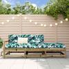 Vidaxl 3-Cz. Garden Furniture Set, With Cushions, Impregnated Pine