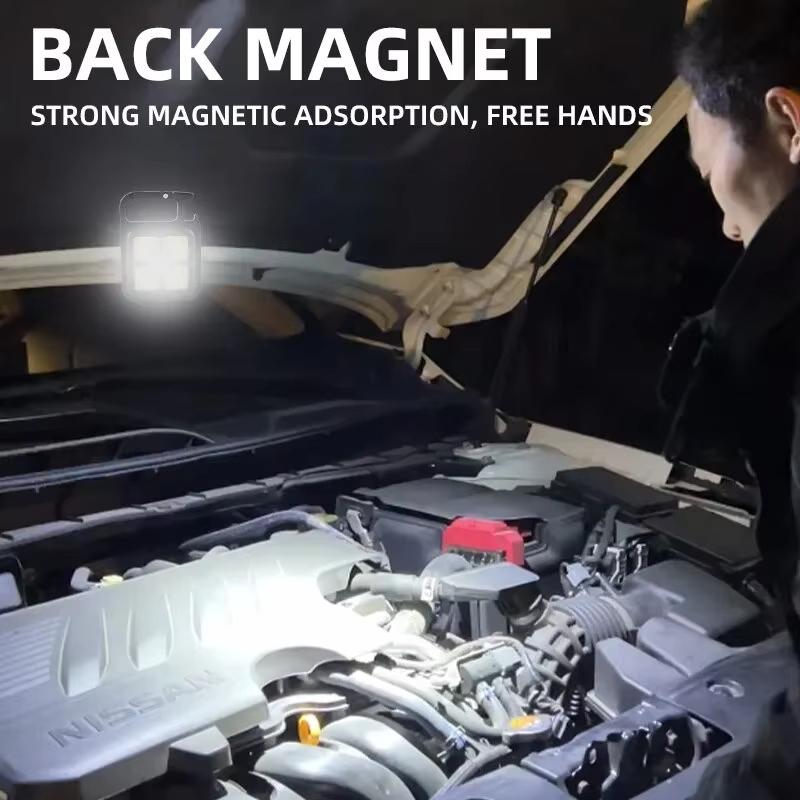 COB Flashlight LED Mini Protable Keychain Lamp High Bright Multifunctional Camping Lamp Outdoor Camping Torch Fishing Work Light