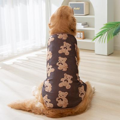 Spring and Summer Dog Golden Retriever Big Dog Breathable Thin Korean Version Bear Dog Vest Medium and Large Dog Pet Dog Clothes