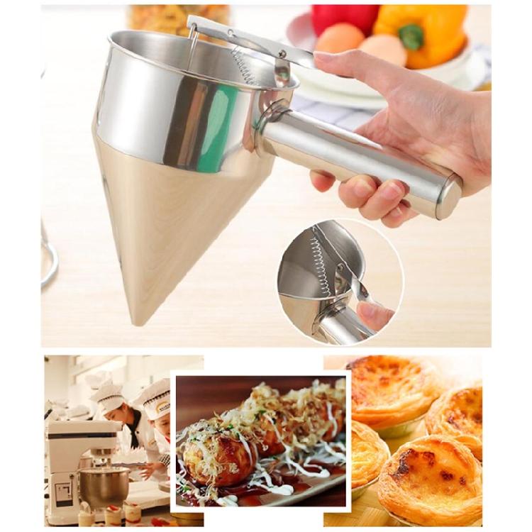 Waffle Batter Dispenser Pancake Maker Cooking Tool Funnel Dispenser with Rack