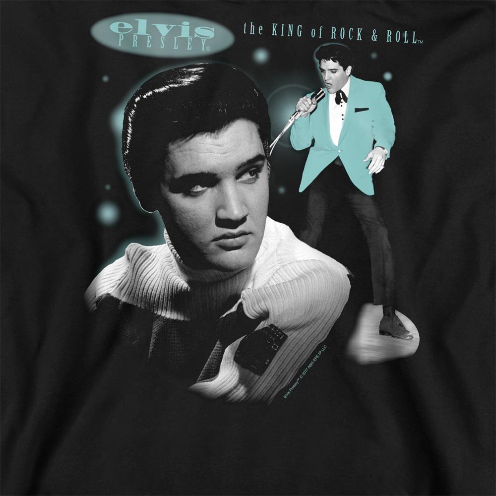 Elvis Presley Unisex Adult Teal Portrait Sweatshirt