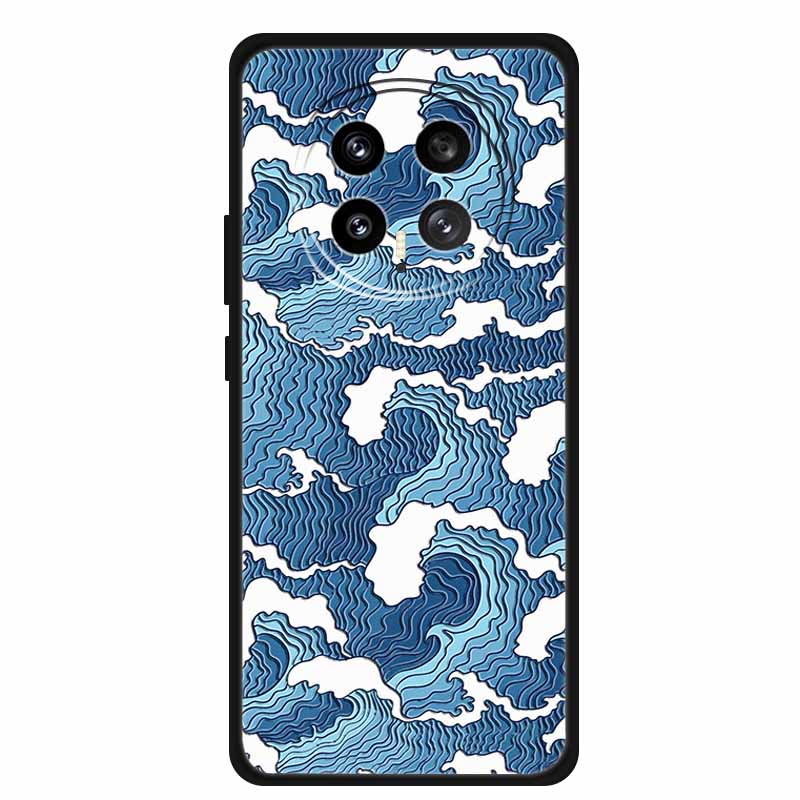 3D Emboss Case For Honor Magic 8 5G Phone Case 8 Pro Flowers Silicone Soft Coque Funda For Honor Magic8 Pro Back Cover Case Bag