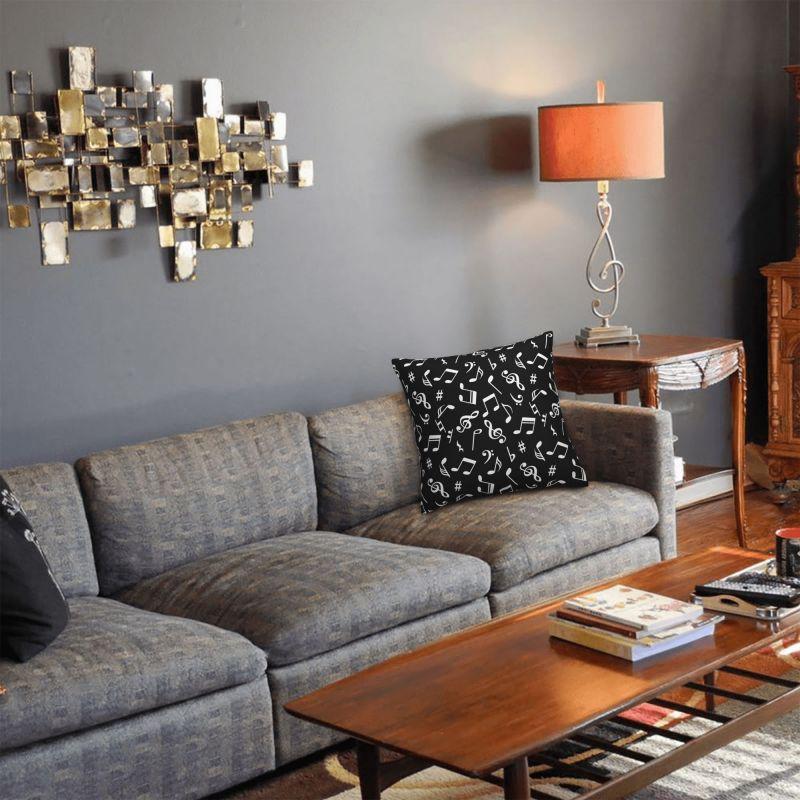 Festiwal Muzyczny Nuta Muzyczna Poszewka na Poduszkę 40*40cm na Poszewkę na Poduszkę na Sofę Miękka Poliestrowa Poszewka Drukowana Dwustronnie