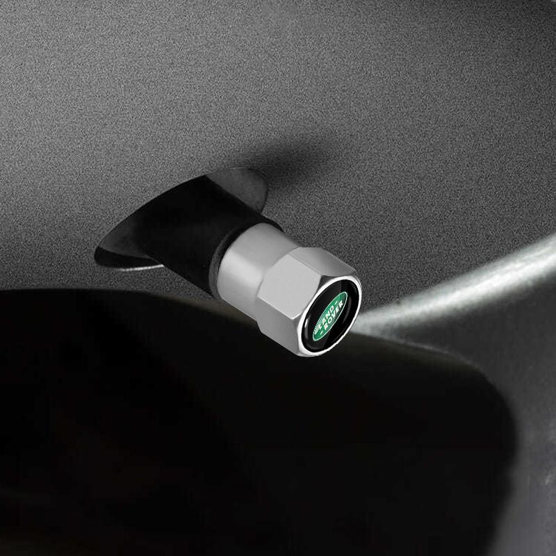 4 Stück Auto Rad Reifen Ventilkappen Reifenventilkappen Luftstaub Wasserdicht für Land Rover Discovery Range Rover Evpque Defender Auto Brille Rover L322 L405