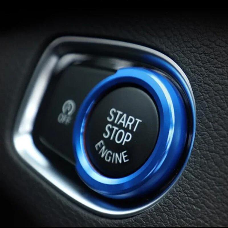 For BMW 1 2 3 4 Series X1 F48 F20 F21 F30 F32 F33 F34 F36 F45 F46 Car Engine Start Button Stickers Ignition Key Ring Trim Cover