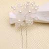 Bride Wedding Hair Pins Flower Bridal Hair Clip Crystal Pearl Flower Hair Barrettes Wedding Proms Hair Jewelry