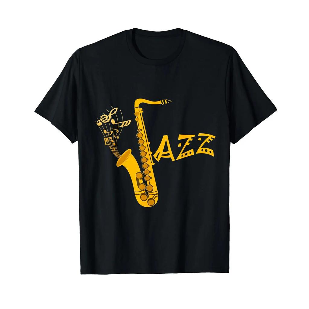 Saxophone T Shirt For Saxophonists Vintage Top For Everyday Wear Designer Clothes Casual Homme Unisex Stretched