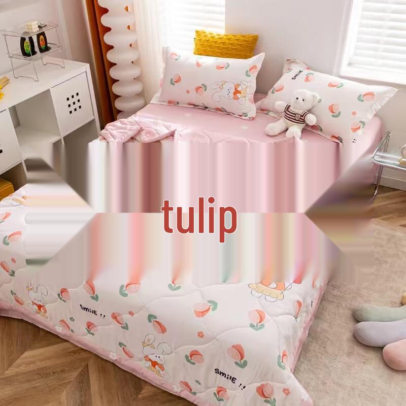 

Cute Rabbit Plaid Summer Cooling Quilt