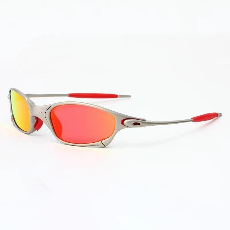 Neue Outdoor-Sonnenbrille mit silbernem Metallrahmen, polarisiert, für Damen und Herren, Mode, Fahren, Sportbrille