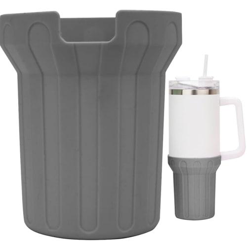 Non-Slip Silicone Boot Cup Bottom Cover, Protective Silicone Boot, Water Bottle Bottom Sleeve for Stanley 30oz/40oz Quencher Adventure Tumblers (Black