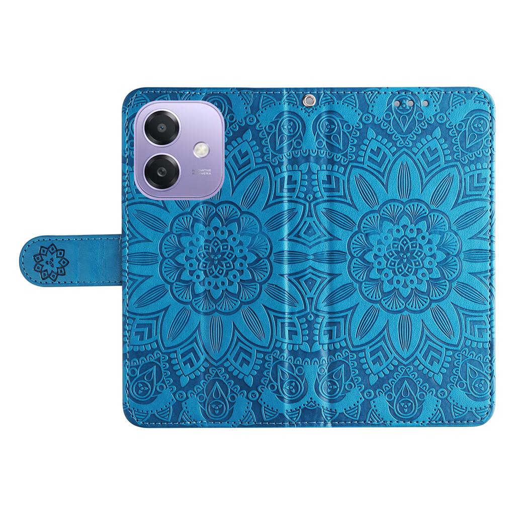 For Oppo A5x 5G/A3x 4G/A3x 5G (India) Case Sunflower Imprint Leather Wallet Phone Cover