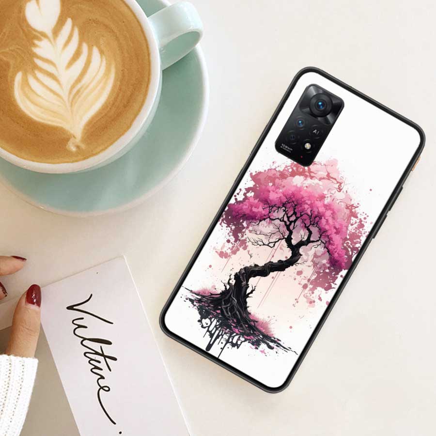 Cherry Blossom Tree Phone Case For Xiaomi Redmi Note 12 Plus 12S 11 11T Pro 5G 11E 11S 4G 10 10S 9 9S 9T 8 8T 7 Cover Shell Coqu