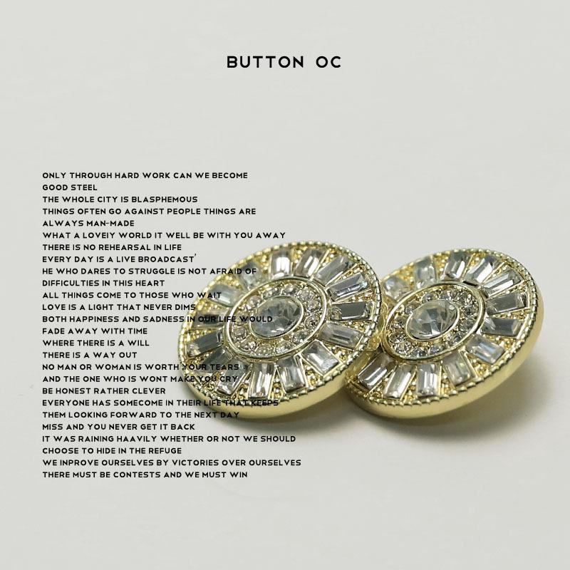 Xiaoxiangfeng Metallgürtel Diamantknopf Anzug Zierknopf Jacke Doppelseitiger Nylon Pelzmantel Knopf