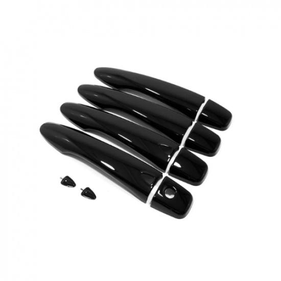 Bright black Car Front Door Handles Cover Trim For NISSAN KICKS -2024