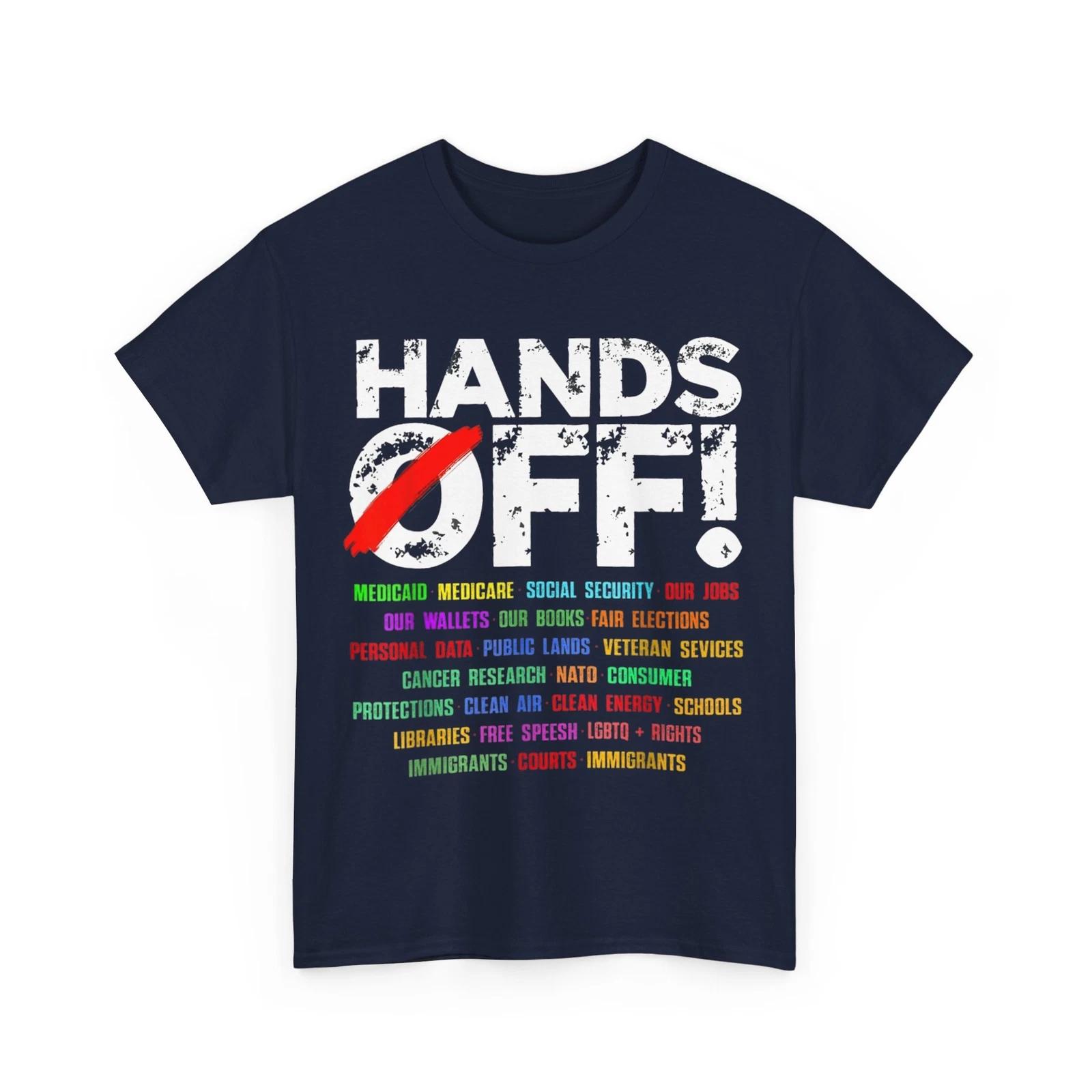 

Hands Off Protest Social Security And Medicare Protest Women Men Vintage Shirt L