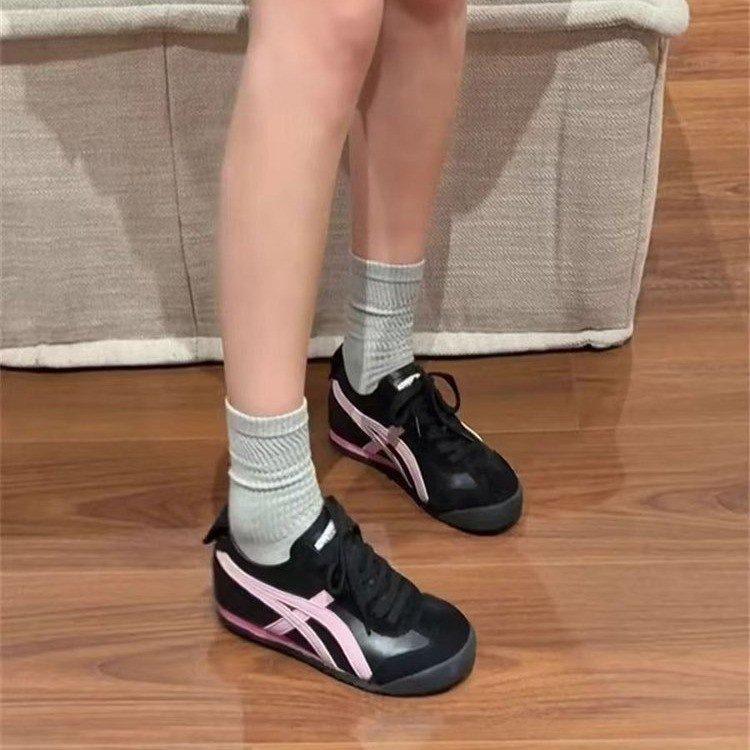 New college style women's shoes autumn shoes versatile sports shoes casual leather panel shoes women's