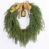 Simulation Norfolk Soft Glue Feel Pine Needle Wreath Christmas Bell Wreath Christmas Decoration Door Hanging Vine Ring