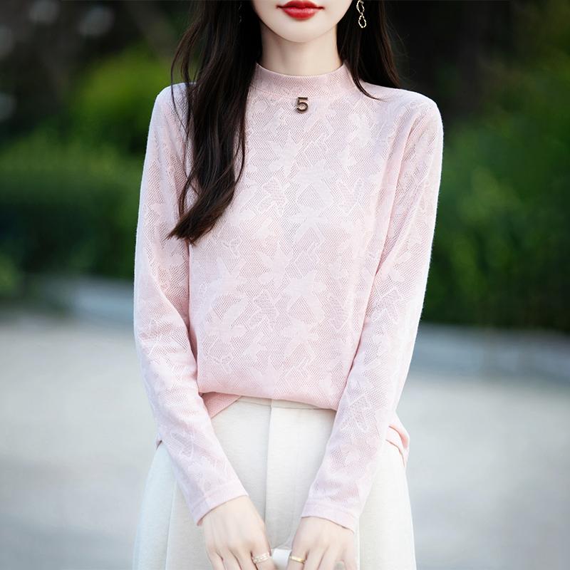 Lettvektsgenser for kvinner - 50 % Mulberry Silke & Polyester-blanding, pustende fritidsgenser