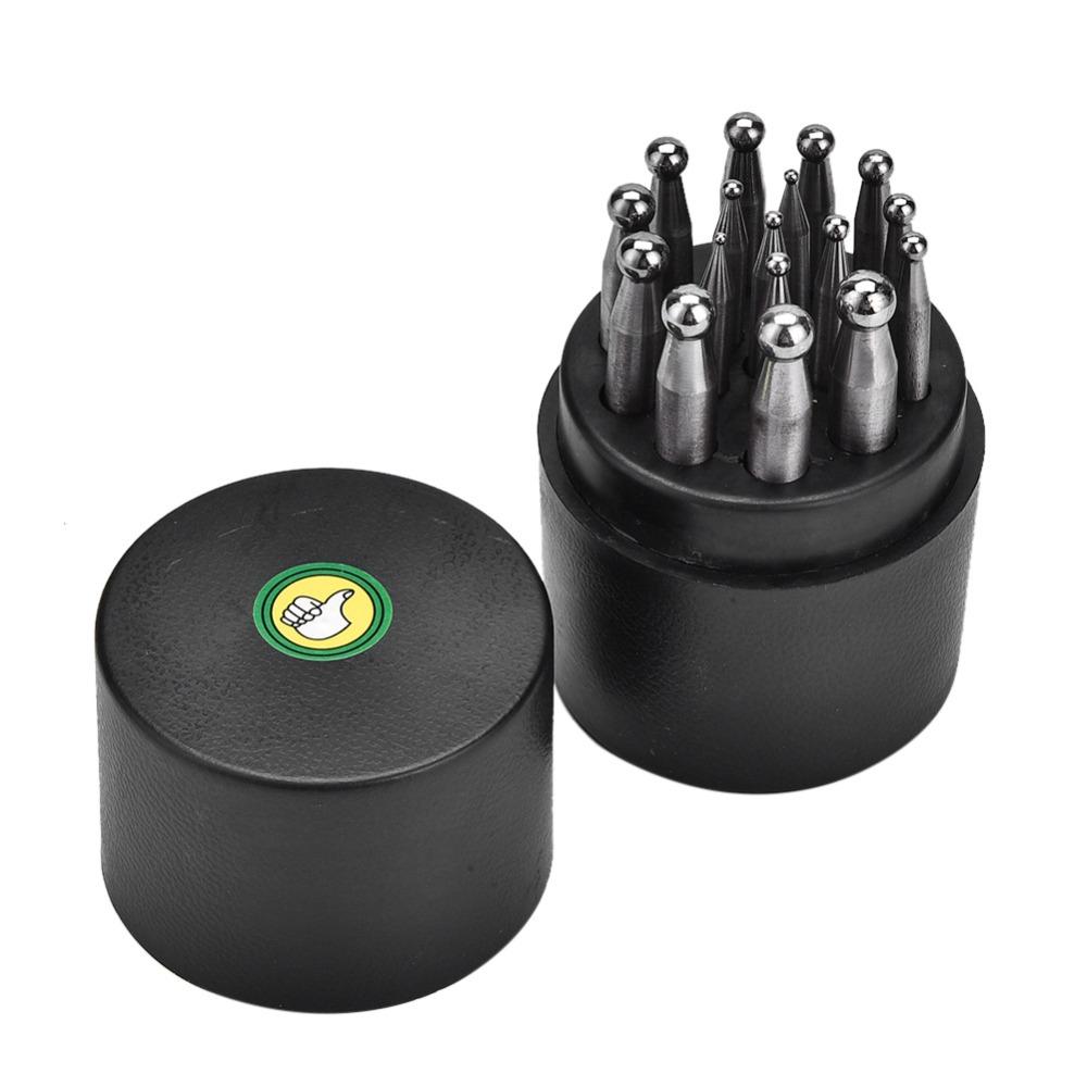 17Pcs Semicircular Doming Anvil Premium Quality Bead Forming Tool Doming Punch Goldsmith Processing