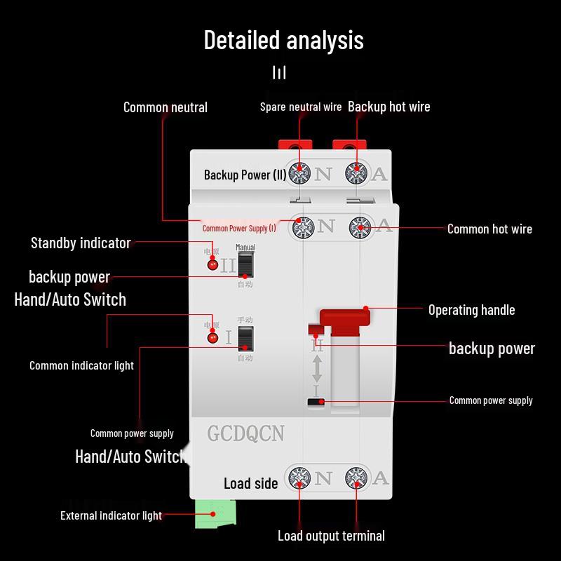 220V/380V Three-Phase Dual Power Automatic Transfer Switch with Millisecond Transfer for Uninterrupted Photovoltaic Power