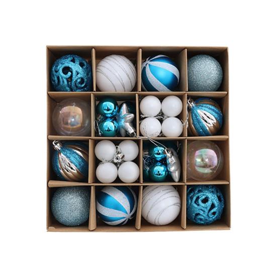 42 Buc. Ornamente Pictate pentru Globuri de Crăciun Set Decor Agățat din Plastic pentru Brad și Petrecere Incasabile Ușoare Festive Decor de Casă