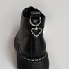 2Pcs Metal Hollow Stars Silver Hearts Pendant Boots Shoes Buckles Y2K Style Shoe Decoration DIY Women Fashion Shoes Accessories