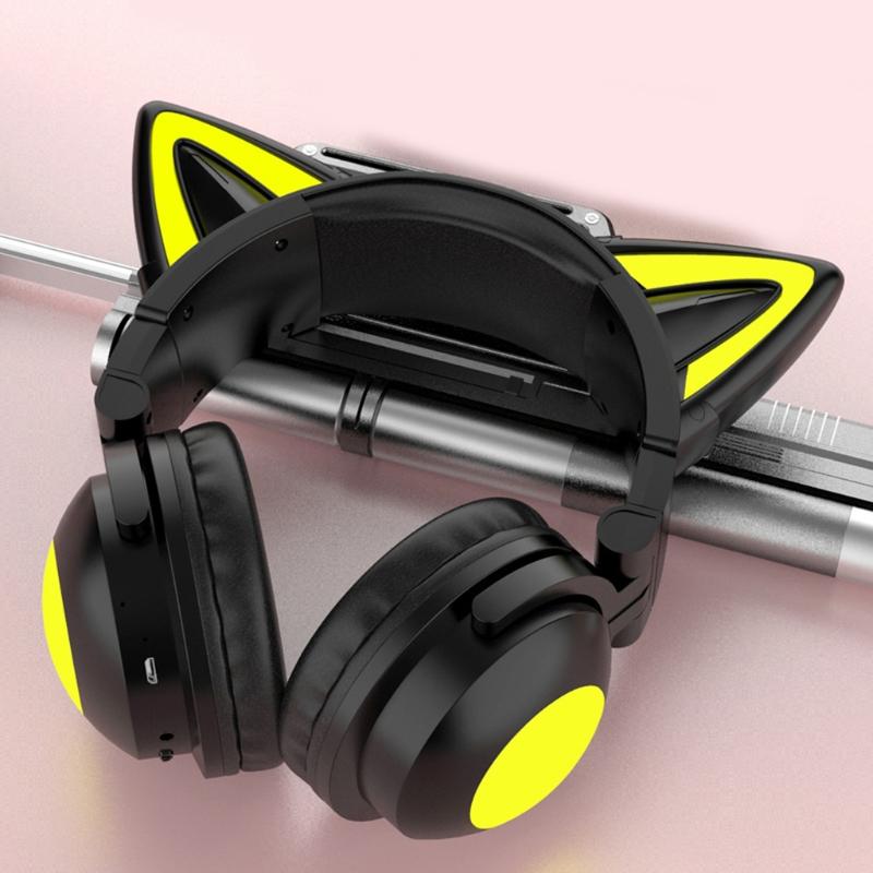 Cute for Cat Ear Pattern Kids Headset Bluetooth-compatible5.0 Headphone Best Present for Girls Boys Birthday Party New Y