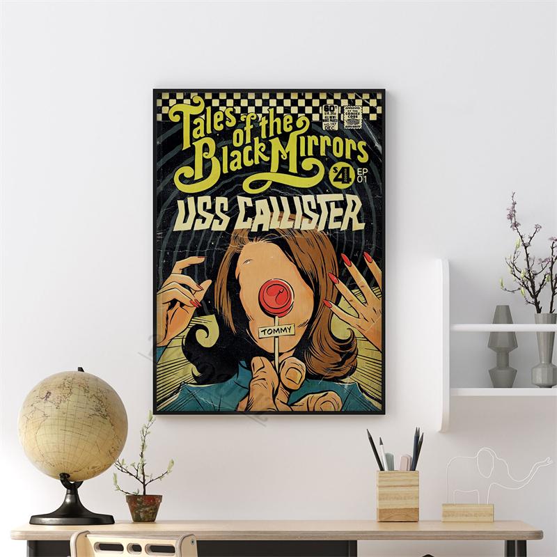 Black Mirror 80s Classic Retro Movie Figure Series Print Posters For Room Living Canvas Painting Art Home Wall Decor Pictures