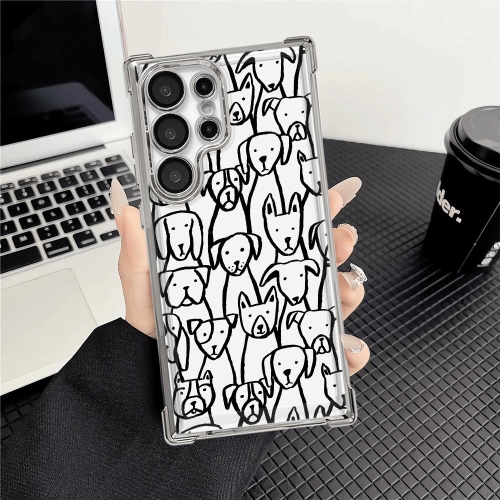 

Cartoon Wolf Dog Phone Cover Case for Samsung Galaxy S25 S22 Ultra S23 S20 FE S25Edge S21 Plus S24 Galaxy S25+