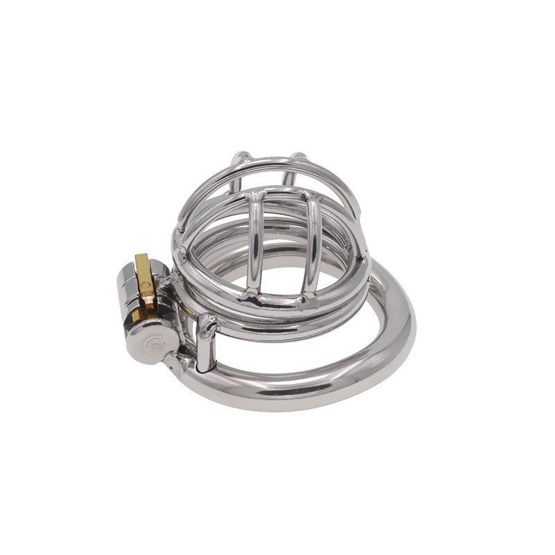 Chaqu 304 Stainless Steel Chastity Lock: Wearable Metal Restraint Cage for Men