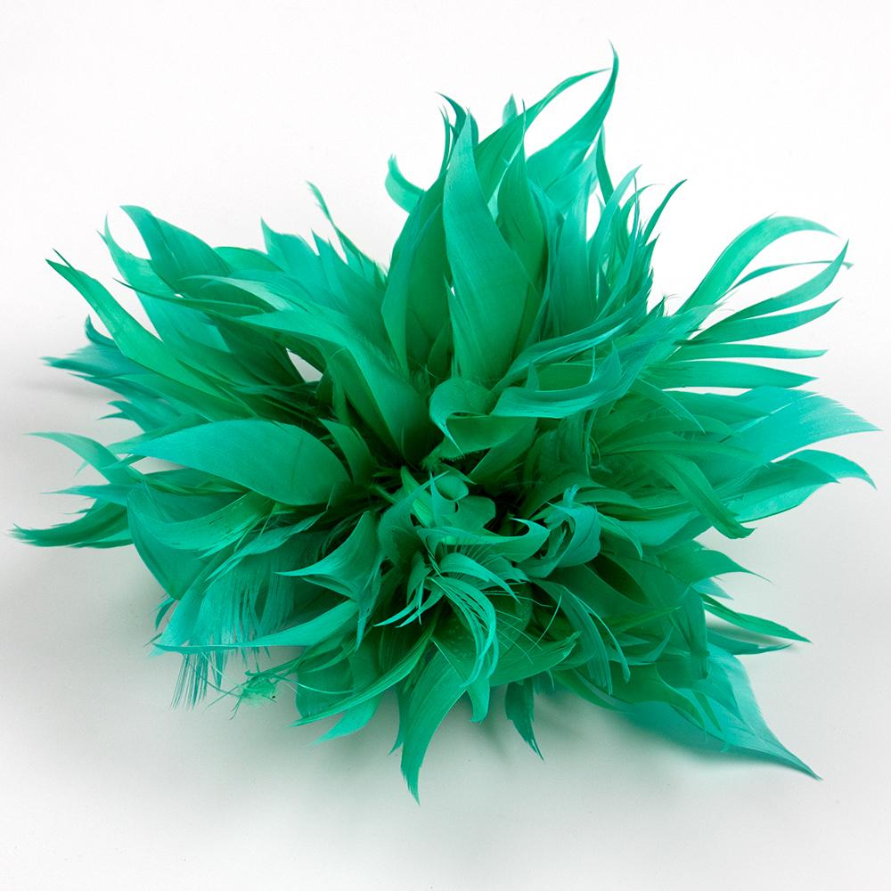 

1PCS Natural Feathers Brooch Flower Goose Feather Colored DIY Craft Women Carnival Wedding Party Holiday Brooch Flower Accessoy 1 PCS зелёный