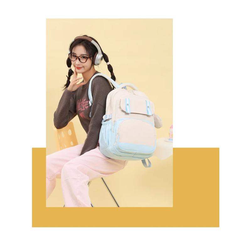 Girl'S School Backpack With Purse Niche Ins Style Harajuku Campus Student Backpacks Primary Schoolbags Student Bookbag