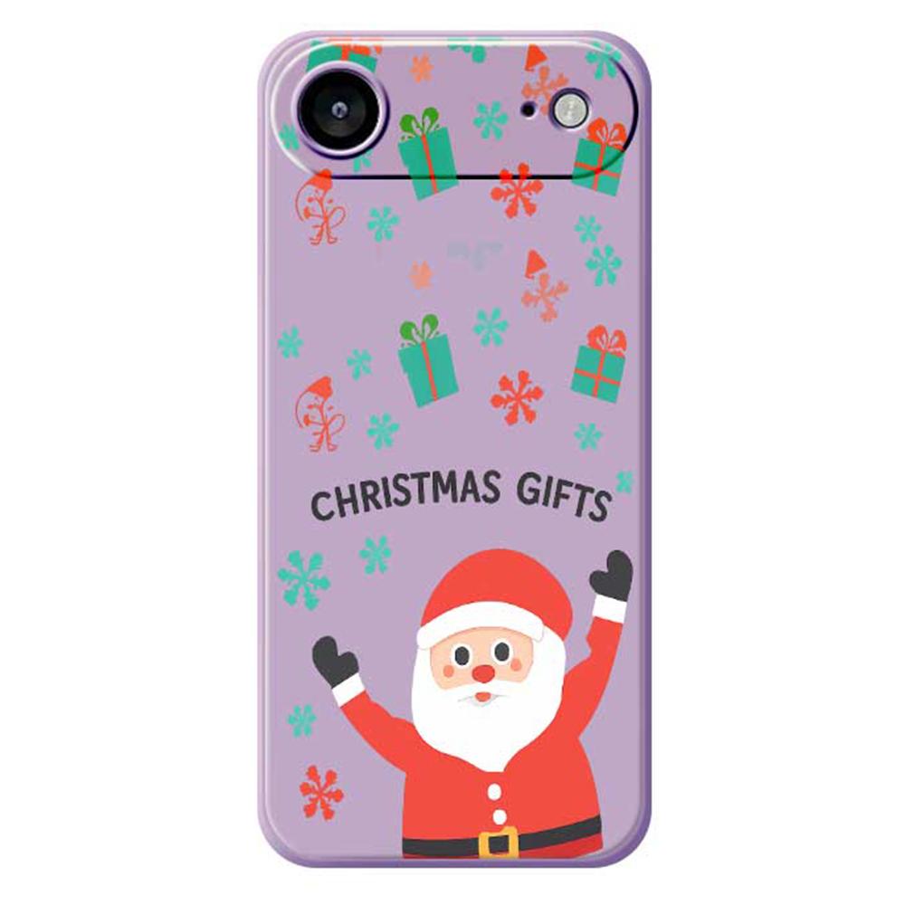 For iPhone 17 Air Case Christmas Gifts Pattern Printing Straight Edge TPU Phone Back Cover