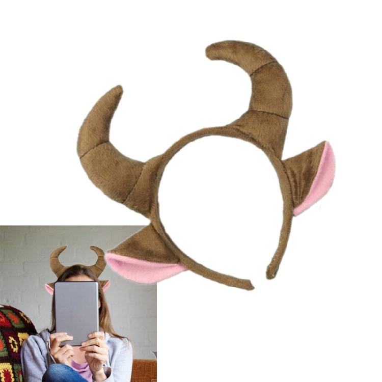 Halloween Cow Costume Animal Dress Up Kits for Kid Birthday Halloween, Includes Cow Horn Hairband, Tail, Bowtie