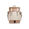 New Leather Backpack Large Men's Beige & Brown C3802-OLSMR