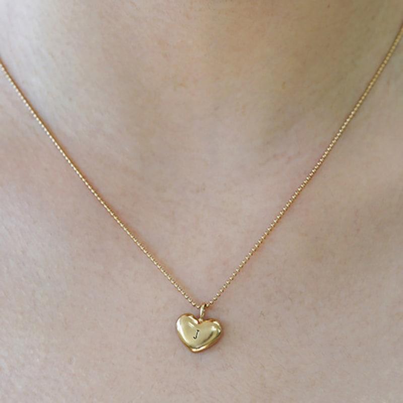 Meumdal Heart Necklace Gold (engraved Initials)